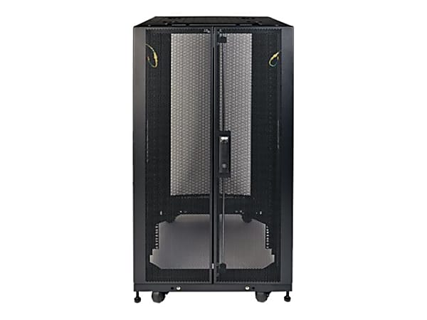 Tripp Lite 25U Rack Enclosure Server Networking Cabinet Shallow Depth - For A/V Equipment - 25U Rack Height27" Rack Depth - Floor Standing - Black - Steel - 3000 lb Maximum Weight Capacity