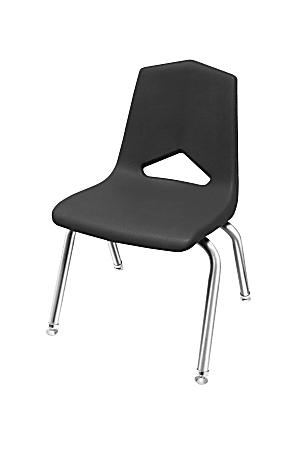 Marco Group™ Apex™ Stacking Chairs, 14-Inch, Black/Chrome, Pack Of 6