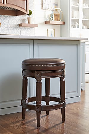 New Ridge Home Goods Chapman Backless Swivel Counter Stool Walnut