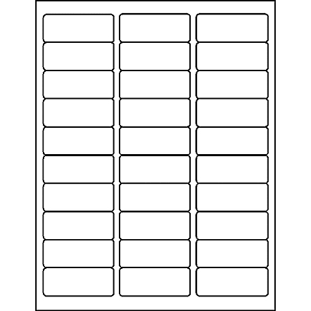 Laser/Ink Jet White Labels 2-5/8 x 1-30 Per Page | 7,500 ...