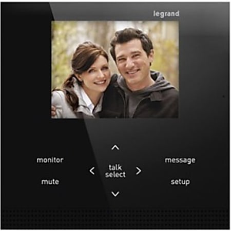 Legrand-On-Q Wireless Intercom Room Unit - The adorne interior intercom unit works in tandem with one exterior video doorbell camera to see who?s at the front door from multiple locations in your home.