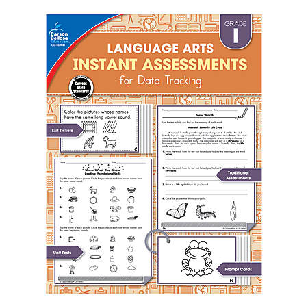 Carson-Dellosa Instant Assessments For Data Tracking Language Arts Resource Book, Grade 1