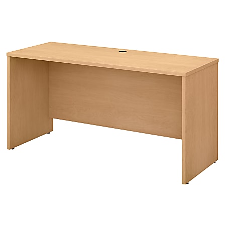 Bush Business Furniture Studio C Credenza Desk, 60"W x 24"D, Natural Maple, Standard Delivery