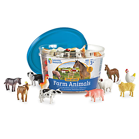 Learning Resources Farm Animal Counters, 2" x 2",