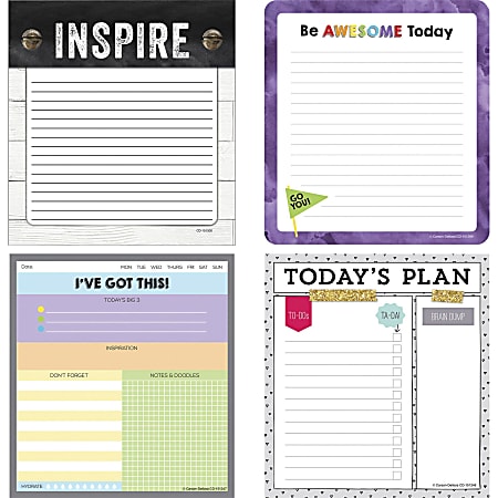 Carson Dellosa Education Notepad Variety Set - 50 Sheets - Acid-free, Lignin-free - 4 / Set