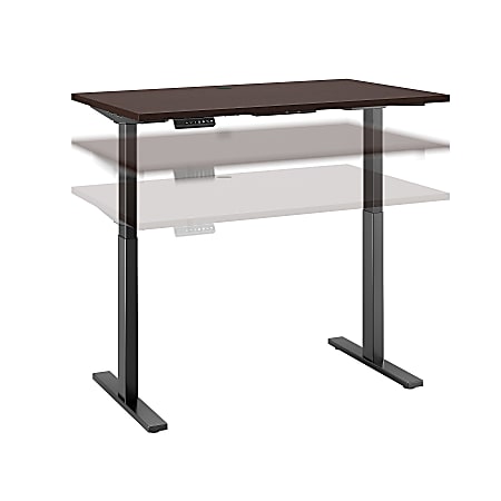 Bush Business Furniture Move 60 Series Electric 48"W x 30"D Height Adjustable Standing Desk, Mocha Cherry/Black Base, Standard Delivery