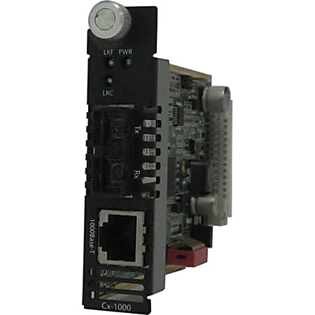 Perle C-1000-S2SC160 Gigabit Ethernet Media Converter - 1 x Network (RJ-45) - 1 x SC Ports - 1000Base-T, 1000Base-ZX - Internal