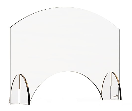 Rosseto Serving Solutions Avant Guarde Acrylic Sneeze Guard, Pass-Through Window, 15-1/2" x 24", Clear