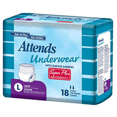 Attends® Underwear™ Super Plus Absorbency With Leakage Barriers (Youth/Small, Waist/Hip: 22"-36", Weight: 80-125 Lb) Pack Of 20