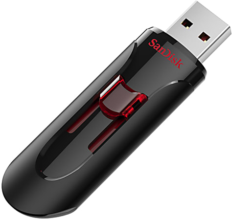 ketcher Modtagelig for meddelelse SanDisk Cruzer Glide 3.0 USB Flash Drive 128GB Black SDCZ600 128G A46 -  Office Depot
