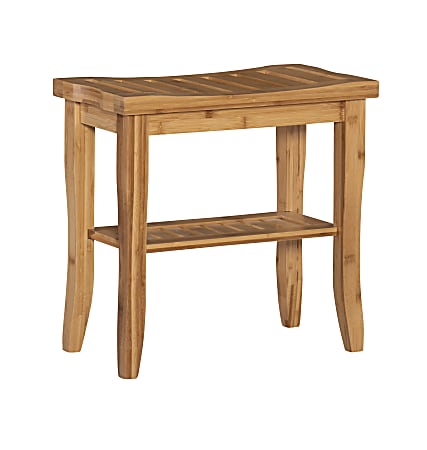 Linon Bullock Bamboo Stool, Natural Bamboo