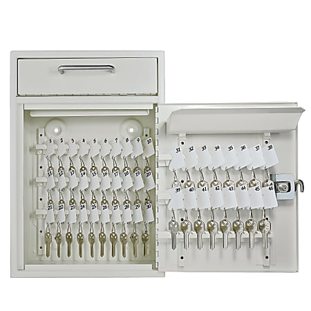 Mail Boss Key Boss Locking Combo Cabinet, 16-1/4"H x 11-1/4"W x 4-3/4"D, White