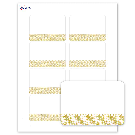 Avery Printable Adhesive Name Badges With Preprinted Designs Rectangle ...
