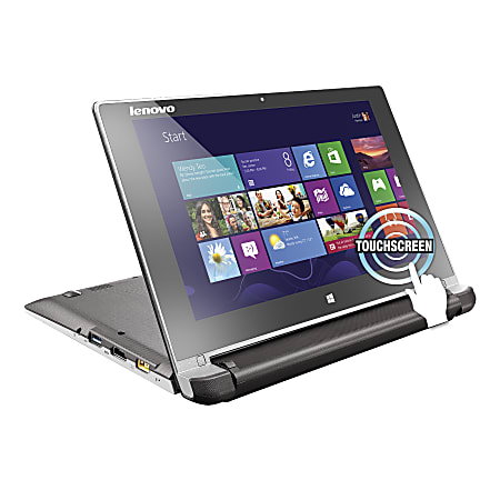 Lenovo® Flex 10 (59407061) Dual-Mode Laptop Computer With 10.1" Touch-Screen Display & Intel® Dual Core™ Celeron® Processor