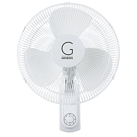 Genesis 16" 3-Speed Wall Fan, White