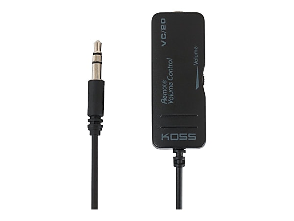 Koss Volume Control For Headphones, 3.25’, Black, VC20