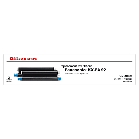 Office Depot&reg; Brand 1030 (Panasonic KX-FA92) Thermal Fax Ribbons, Pack Of 2