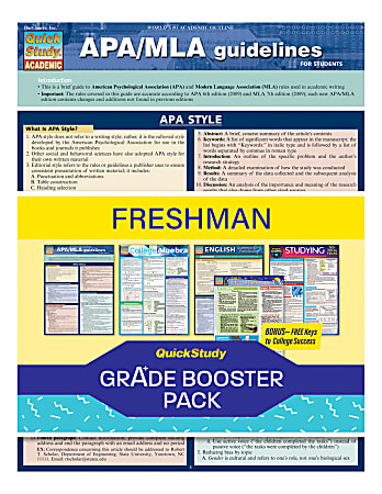 QuickStudy Grade Booster Pack, Freshman
