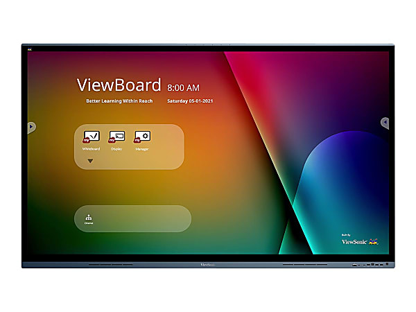 ViewSonic ViewBoard IFP7562 - 75" Diagonal Class (74.5" viewable) LED-backlit LCD display - interactive - 4K UHD (2160p) 3840 x 2160