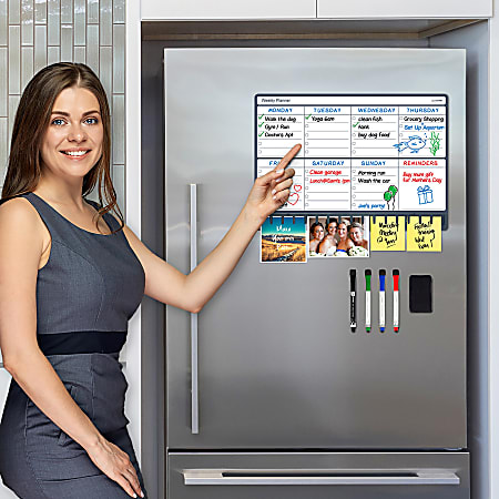 Note Tower Magnetic Dry Erase Whiteboard Refrigerator Weekly