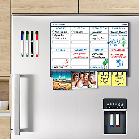 Note Tower Magnetic Dry Erase Whiteboard Refrigerator Weekly