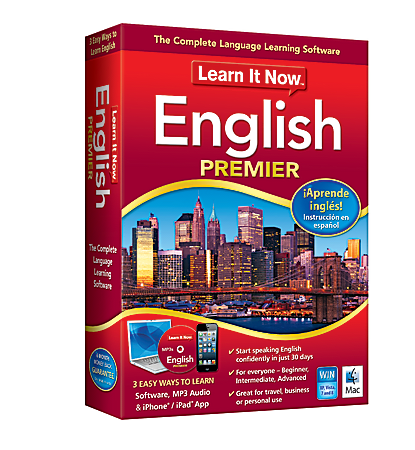 Learn it Now™ English Premier, For PC/Mac®, Disc