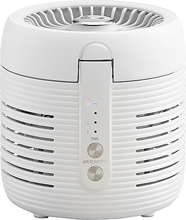 Crane Air Purifier With UVC, 150 Sq. Ft. Coverage, White