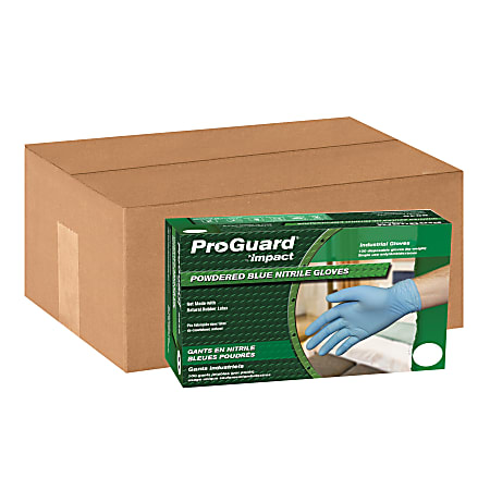 ProGuard General Purpose Disposable Nitrile Gloves, Medium, Blue, 100 Per Box, Case Of 10 Boxes
