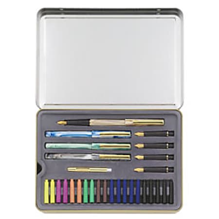 Staedtler® 5-Nib Calligraphy Set, Assorted Points, Assorted Barrels, Assorted Ink Colors