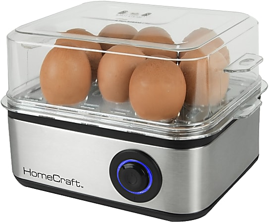 Nostalgia Electrics HomeCraft 8-Egg Cooker With Buzzer, Stainless Steel