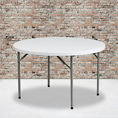 Flash Furniture Round Plastic Folding, 48 Folding Table White