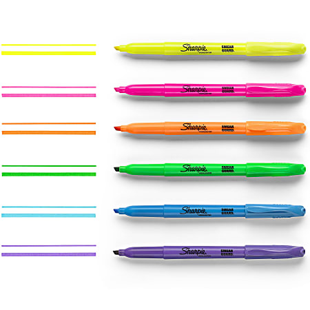Sharpie Accent Pocket Highlighters Chisel Tip Assorted Barrel Colors Assorted Ink Colors Pack Of 24 Highlighters