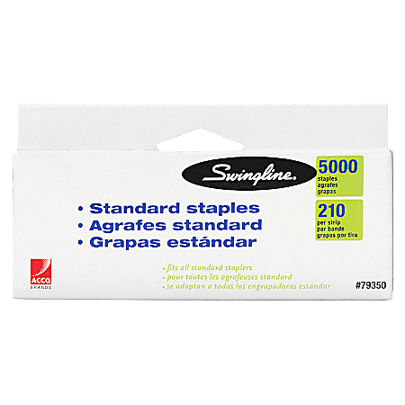 Swingline® Standard Staples, 1/4", Box Of 5000