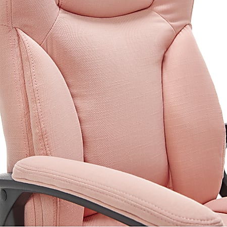 Serta Style Hannah II High Back Office Chair Microfiber Harvard Pink Black