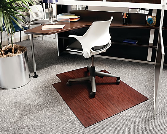 Anji Mountain Bamboo Roll Up Chair Mat 36 x 48 14 Thick 9 14