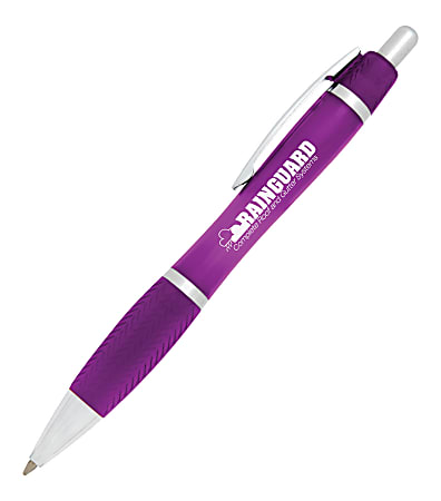 Translucent Chrome-Barrel Ballpoint Pen, Medium Point, Assorted Barrel Colors, Black Ink