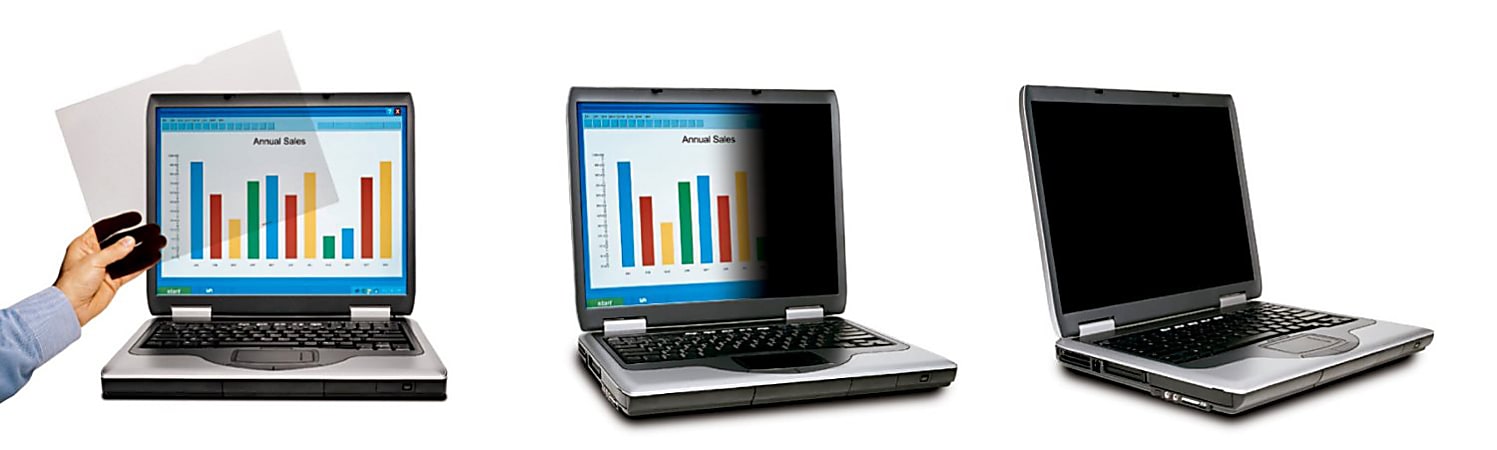 3M PF140W9B Privacy Filter for 14.0 inch Widescreen Laptop with COMPLY Attachment System - Thumbnail 3