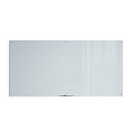 Glass Dry Erase Board, 96 x 47, White Surface
