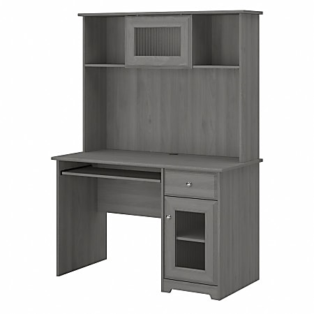 Bush Furniture Cabot 48"W Small Computer Desk With Hutch And Keyboard Tray, Modern Gray, Standard Delivery