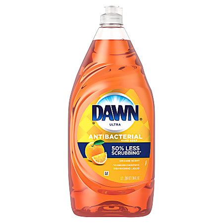 Dawn Ultra Antibacterial Dishwashing Liquid Dish Soap, 38 Oz, Orange Scent