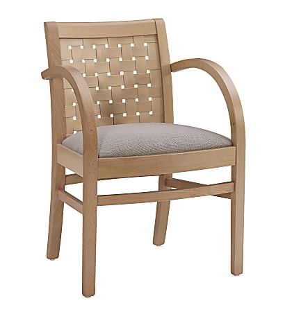 Linon Mamer Woven Arm Chair, Gray/Natural
