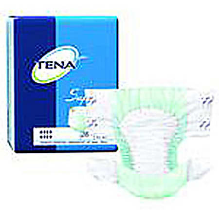 TENA® Super Brief, Large, Waist/Hip: 48"-59", Green, Pack Of 28