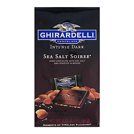 Ghirardelli® Intense Dark, Sea Salt Soiree, 4.12 Oz, Pack Of 3 Bags