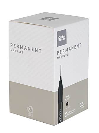 Office Depot Brand Permanent Markers Fine Point 100percent