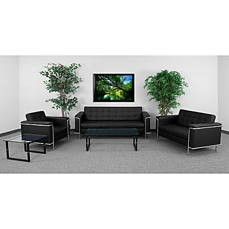 Flash Furniture HERCULES Lesley 5-Piece Living Room Set, Black