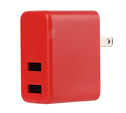 GoMovi Vivitar Dual USB OD5022 Wall Charger, Red