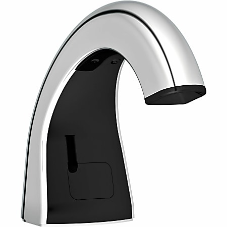 Rubbermaid® One Shot Liquid Soap Dispenser, 4" x 5 1/2" x 2 9/16", Black/Polished Chrome