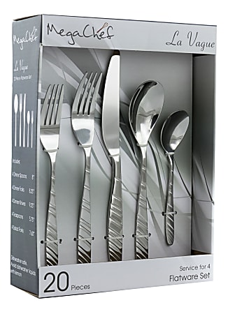 ENLOY 20 Piece Silverware Set, Stainless Steel Flatware Set, Service for 4