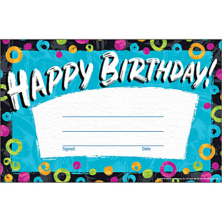 Trend Harmony Birthday Recognition Awards - "Happy Birthday" - Multicolor - 30 / Pack