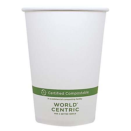 World Centric Paper Bowls, 32 Oz, White, Carton Of 500 Bowls